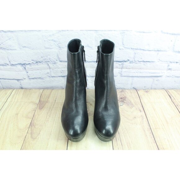 3.1 Phillip Lim Ziggy Ankle Zip Platform Boots Leather Black Size 9 - Picture 4 of 10